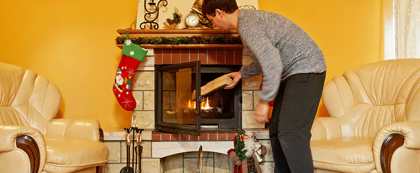 Rusted Metal Fireplace Restoration in Eureka, California